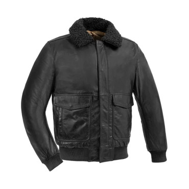 Old World Map Bomber Jacket Black
